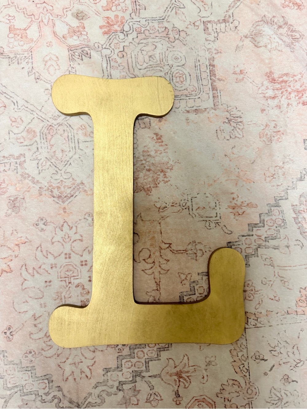 Gold Wooden Letter L Wall Decor – Accent Initial